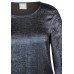 Rabe - 55-214103 Blauwe losse glimmende  bloes.